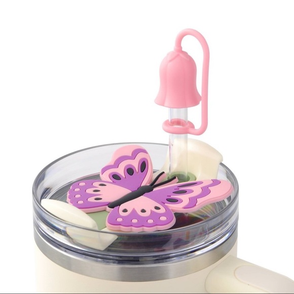 NWT Target Bullseye Playground Straw Topper & Cover Set- Butterfly - Picture 5 of 5